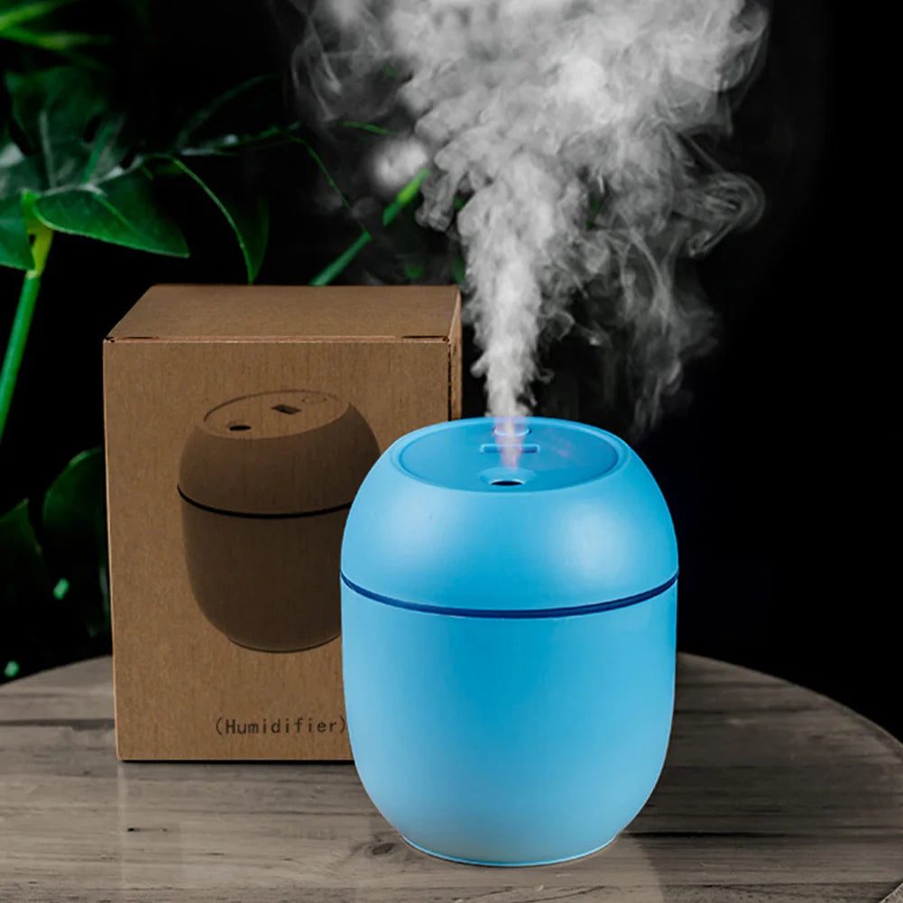 USB Mini Air Humidifier Aroma Essential Oil Diffuser for Home Car Ultrasonic Mute Mist Maker Diffuser with LED Color Lamp