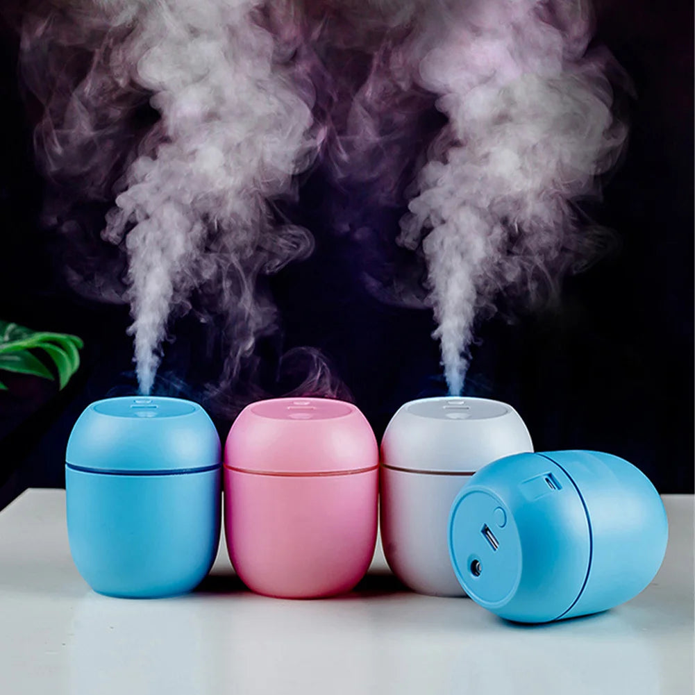 USB Mini Air Humidifier Aroma Essential Oil Diffuser for Home Car Ultrasonic Mute Mist Maker Diffuser with LED Color Lamp