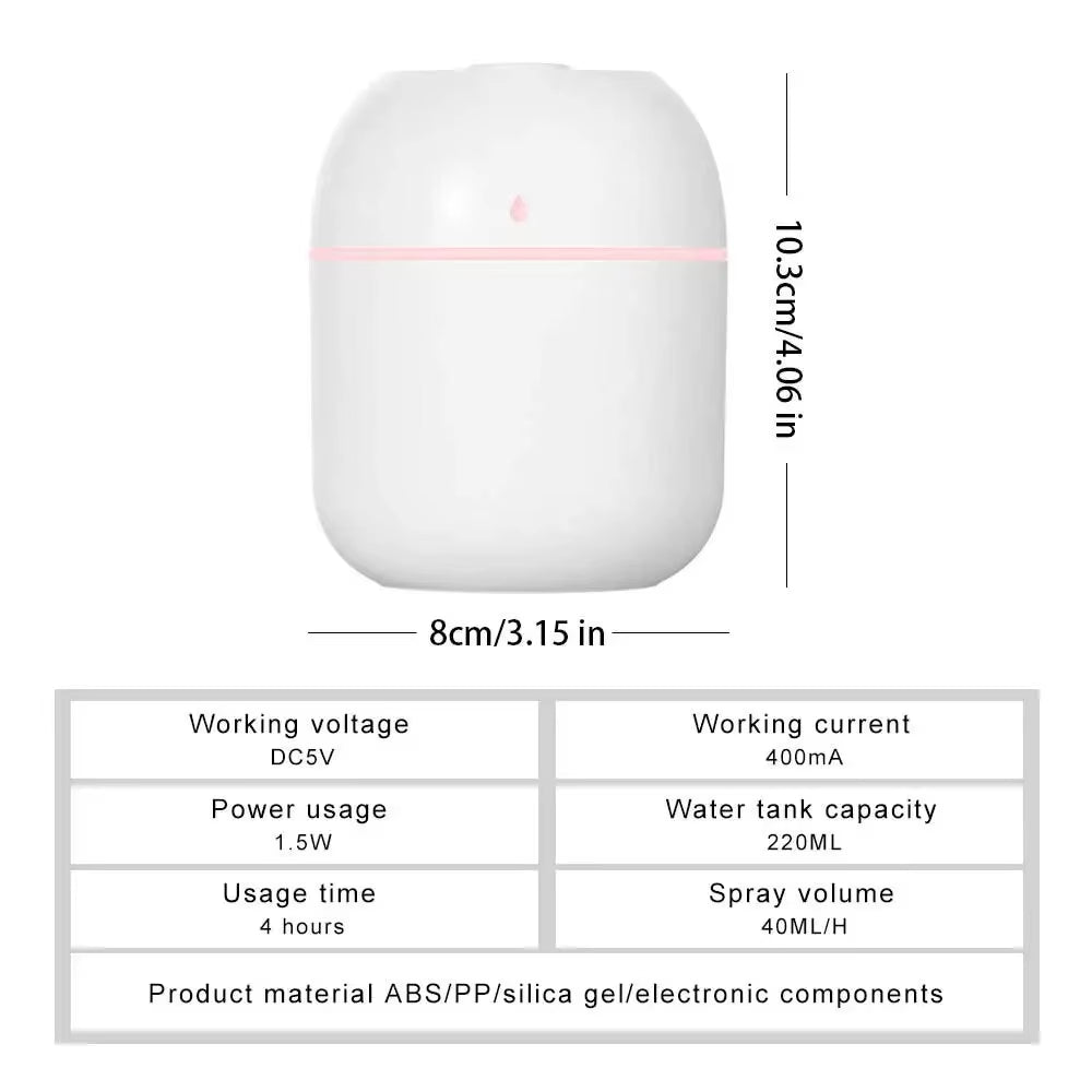 Mini Portable Water Drop Air Humidifier USB Desktop Indoor Household Mute Air Atomization Humidifier