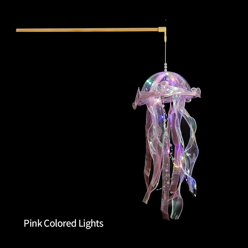 Jellyfish Night Light Lamp Portable Flower Lamp Girl Room Atmosphere Decoration Lamp, Bedroom Night Lamp, Home Decoration