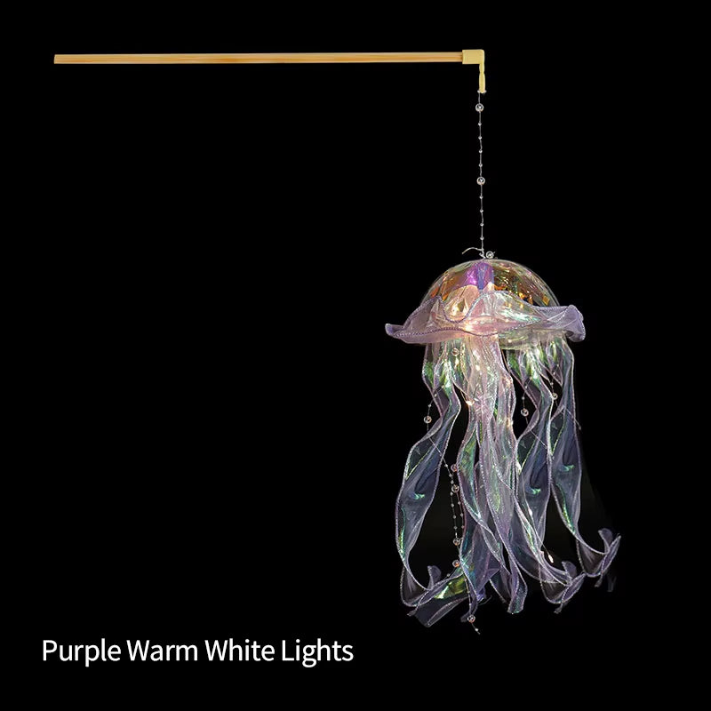 Jellyfish Night Light Lamp Portable Flower Lamp Girl Room Atmosphere Decoration Lamp, Bedroom Night Lamp, Home Decoration