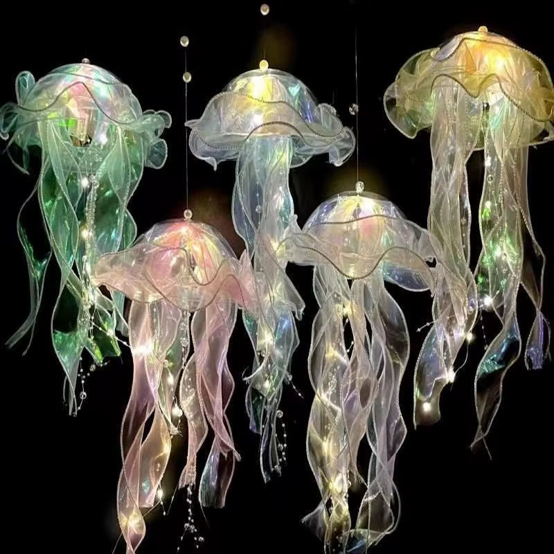 Jellyfish Night Light Lamp Portable Flower Lamp Girl Room Atmosphere Decoration Lamp, Bedroom Night Lamp, Home Decoration